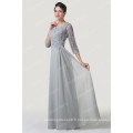 Grace Karin Grey Mother of Brides Robes Robe de soiree en dentelle en mousseline de soie CL6247